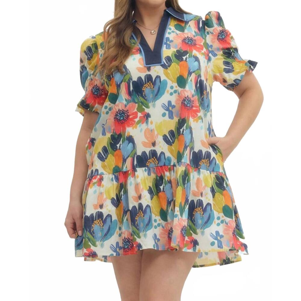NEW ENTRO looking for you dress in multicolor - Picture 3 of 7